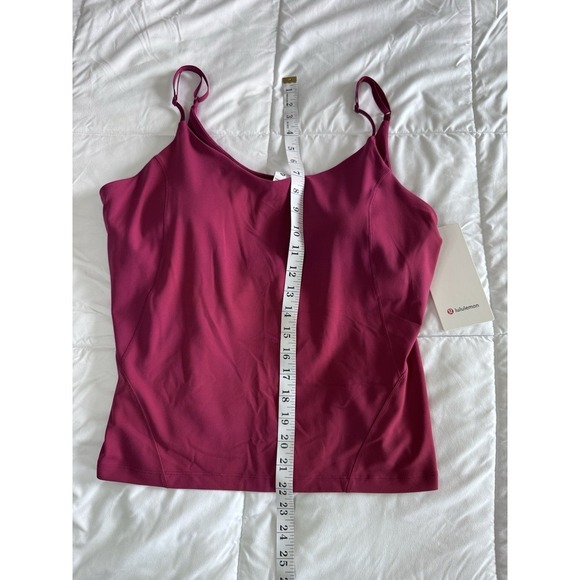 New Lululemon Size 14 Align Waist Length Cami Tank C/D Built In Bra Magenta - Picture 2 of 11